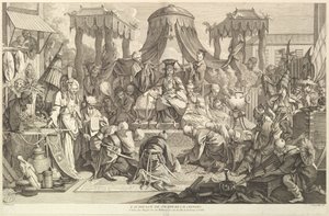 Die Audienz des chinesischen Kaisers, aus Chinois..., nach 1743