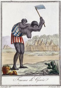 Frau von Gorée (Senegal) - in „Encyclopedia of Travels“ von Grasset St Sauveur, ed. 1796 von Jacques Grasset de Saint Sauveur
