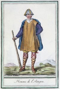 Mann aus Aragon (Spanien) - in „Enzyklopädie der Reisen“ von Grasset St Sauveur, ed. 1796