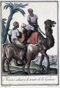Mauren auf dem Weg zum Gummifest - in „Enzyklopädie der Reisen“ von Grasset St Sauveur, ed. 1796