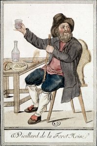 Alter Mann aus dem Schwarzwald - in „Enzyklopädie der Reisen“ von J. Grasset Saint-Sauveur von Jacques Grasset de Saint Sauveur