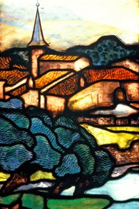 Nancy (Département 54), Jugendstil, Handelskammer und Industrie, Buntglasfenster von Jacques Gruber (1870-1936)