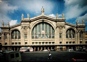 Ansicht der Fassade des Gare du Nord, erbaut 1861-63 von Jacques Ignace Hittorff