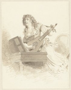 Dame mit einer Gitarre von Jacques Kuyper