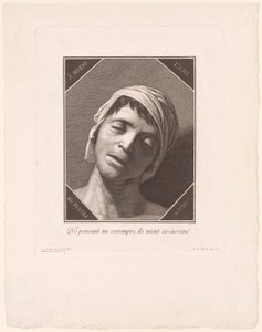 Marat, wie er im Moment seines Todes war