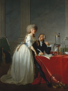 Porträt des französischen Chemikers Antoine Laurent Lavoisier mit seiner Frau von Jacques Louis David