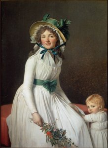 Porträt von Madame Seriziat, Schwester der Frau des Künstlers mit ihrem Sohn Emile von Jacques Louis David