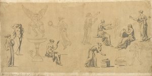 Studien klassischer Frauen mit Eros