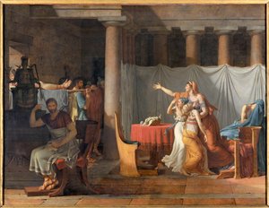 Die Liktoren berichten Lucius Junius Brutus die Leichen seiner Söhne
