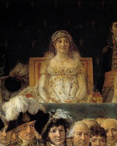 Das Ritual von Napoleon. Detail, das Laetitia Bonaparte (1750-1836), die Mutter von Napoleon I., während der Krönung von Kaiser Napoleon I. und der Kaiserin Josephine in Notre-Dame de Paris am 2. Dezember 1804 darstellt