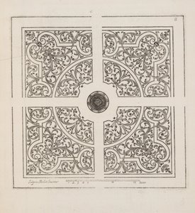 Entwurf für Parterre, aus Theatre des Plans et Jardinages, veröffentlicht 1652 (Gravur)