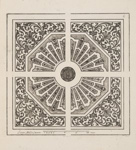 Entwurf für Parterre, aus Theatre des Plans et Jardinages, veröffentlicht 1652 (Gravur)