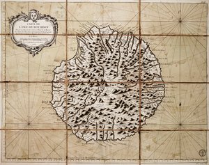 Karte der Insel Bourbon, vorbereitet im Karten- und Seekartenlager