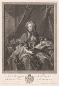 Porträt von Königin Maria Leszczyńska von Jacques Nicolas Tardieu