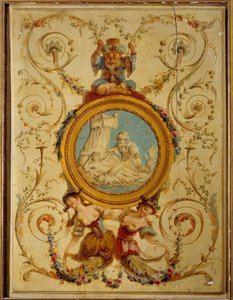 Dekorationspaneel des türkischen Kabinetts des Grafen von Artois in Versailles von Jacques Rousseau