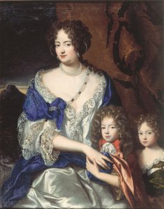 Herzogin Sophia Dorothea von Braunschweig und Lüneburg mit ihren Kindern George und Sophia Dorothea von Jacques Vaillant