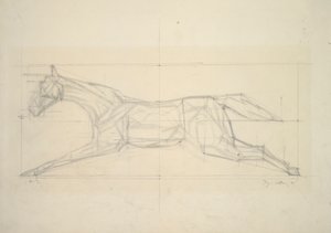 Jockey-Serie, Nr. 2 (Pferd von der Seite gesehen)
