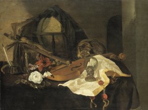 Vanitas-Stillleben von Jacques de Claeuw