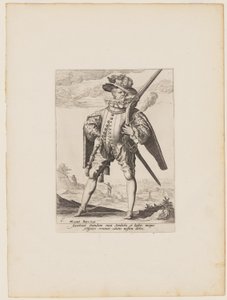 Musketier, aus Offiziere und Soldaten der Leibgarde von Kaiser Rudolf II. von Jacques de Gheyn II