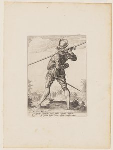 Pikenier, aus Offiziere und Soldaten der Leibgarde von Kaiser Rudolf II. von Jacques de Gheyn II