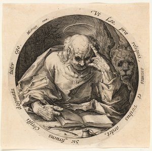 Sankt Markus, Platte zwei aus Die vier Evangelisten von Jacques de Gheyn II