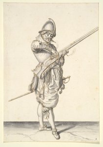 Soldat bereitet sich vor, eine Kaliver zu feuern von Jacques de Gheyn II