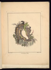 Entwurf für asymmetrische Kartusche von Jacques de Lajoüe