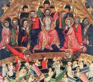 Das Jüngste Gericht vom Altarbild in der alten Kirche Sant Salvador d