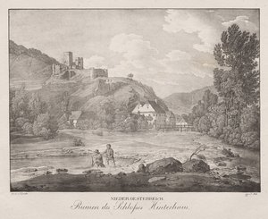 Niederösterreich, Ruinen des Schlosses Hinterhaus von Jakob Alt