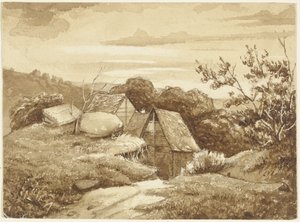 Bauernhof in einer Landschaft