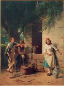 Mädchen am Brunnen von Jakob Becker