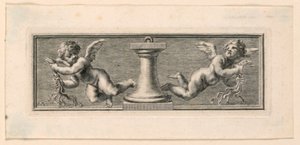 Vignetten mit Engeln und Leidenswerkzeugen von Jakob Frey