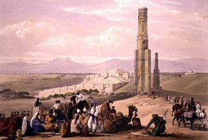 Die Festung und Zitadelle von Ghunzee und die zwei Minarette, aus 