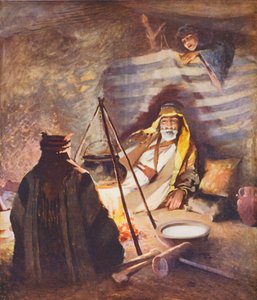 Heiliges Land: "Ein Haus aus Haaren," Innenraum eines Beduinenzeltes von James (after) Clark