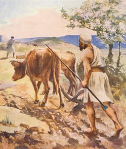 Heiliges Land: Pflügen in der Nähe von Nazareth von James (after) Clark