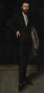 Arrangement in Schwarz: Porträt von F. R. Leyland, 1870-1873 von James Abbott McNeill Whistler