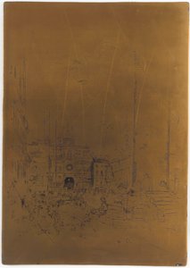 Stornierte Druckplatte für Die Piazzetta von James Abbott McNeill Whistler