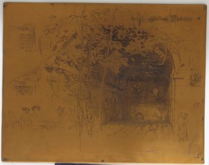 Stornierte Druckplatte für Das Traghetto, Nr. 2, 1879-1880 von James Abbott McNeill Whistler