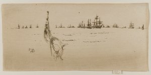 Flagge eintauchen, 1887 von James Abbott McNeill Whistler