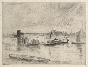 Früher Morgen in Battersea, 1861 von James Abbott McNeill Whistler