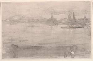 Früher Morgen: Die Themse bei Battersea, London, 1878 von James Abbott McNeill Whistler