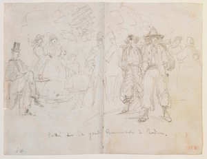 Eintritt auf die Große Promenade in Baden, 1858 von James Abbott McNeill Whistler