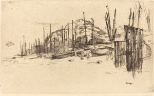 Fischerboote, Hastings, 1877 von James Abbott McNeill Whistler
