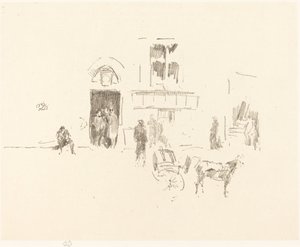 Gaiety Bühnentür, 1879-1887 von James Abbott McNeill Whistler