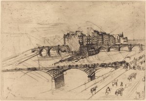 Île de la Cité, Paris, 1859 von James Abbott McNeill Whistler