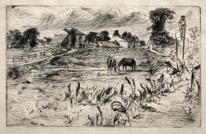 Landschaft mit Pferd, 1859 von James Abbott McNeill Whistler