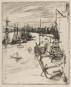 Little Wapping The Little Rotherhithe, 1861 von James Abbott McNeill Whistler