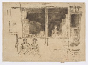 Melonenladen, Hounsditch, ca. 1886-88 von James Abbott McNeill Whistler