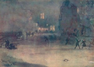 Nocturne - Amsterdam im Schnee, 1882 von James Abbott McNeill Whistler
