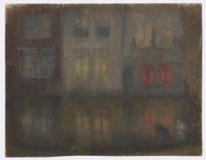 Nocturne: Schwarz und Rot – Hinterkanal, Holland